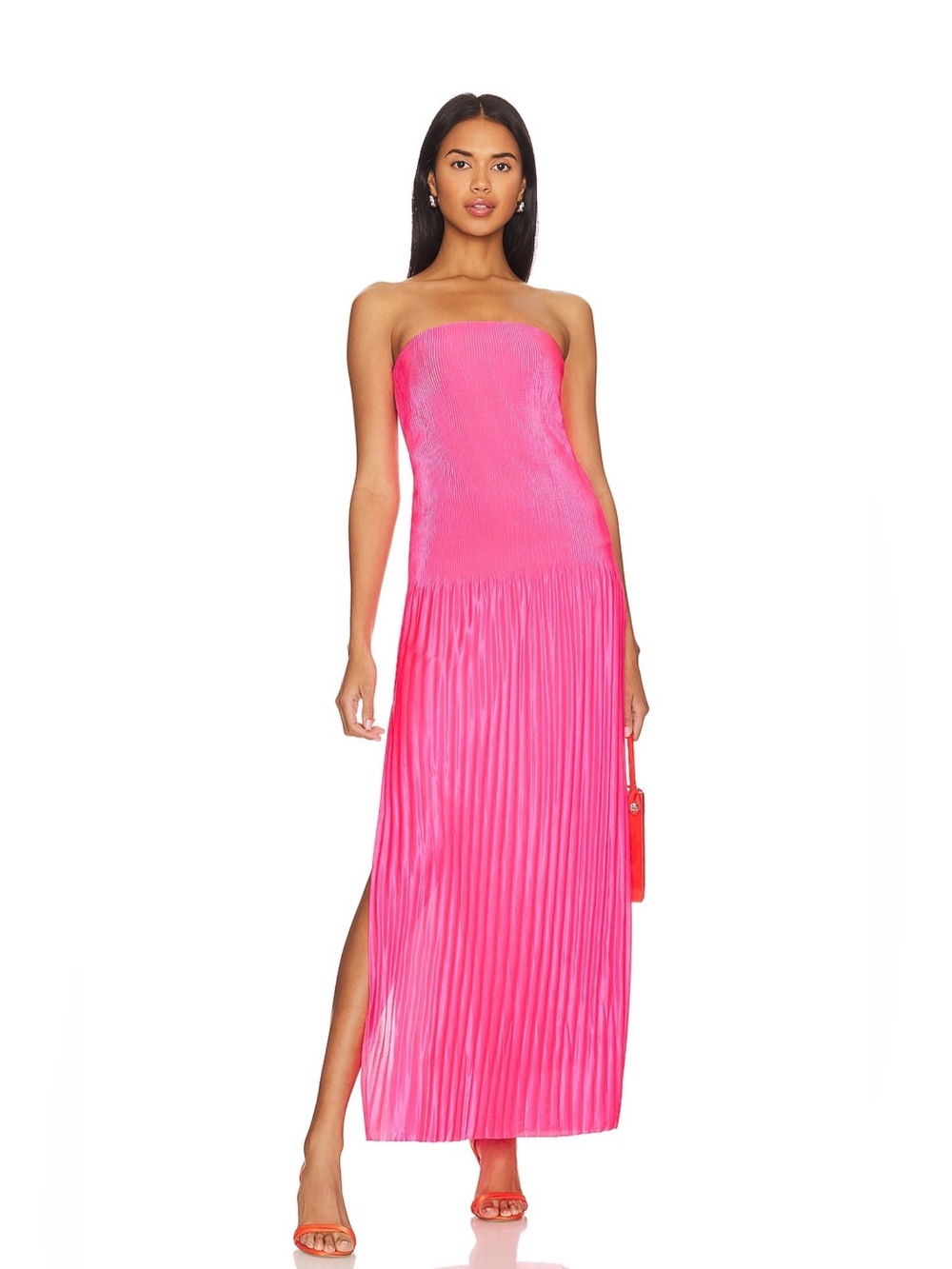 Anita Maxi Dress in Hot Pink